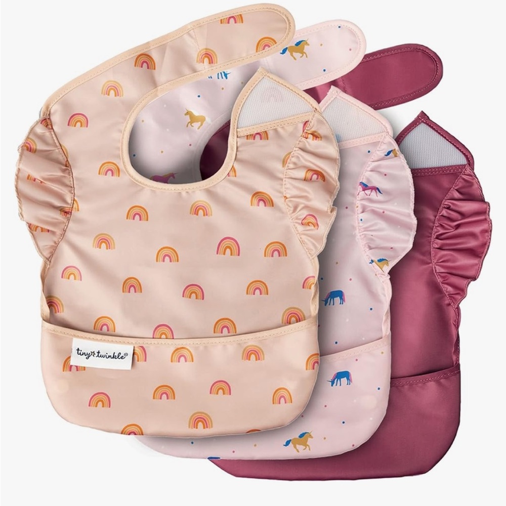 🎈Tiny Twinkle Mess-Proof Baby Bib - Waterproof Bib for Baby